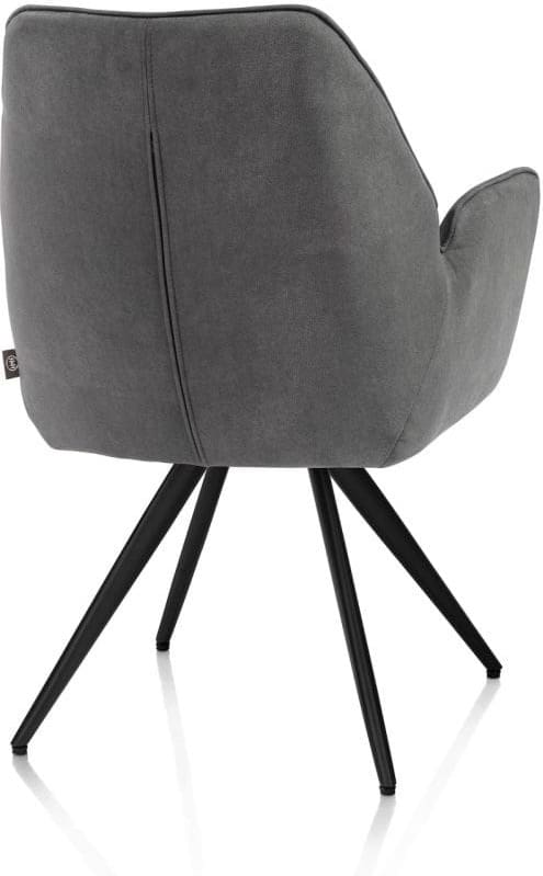Henders & Hazel Bell armstoel - zwart frame - pocket - stof calabria Antraciet