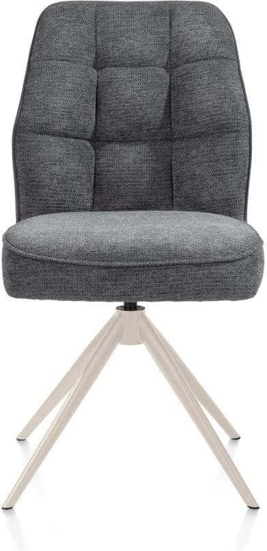 Henders & Hazel Bell eetkamerstoel - creme frame - draaibaar - relax - pocket - combi calabria/vada Antraciet Eetkamerstoel