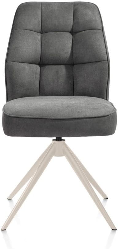 Henders & Hazel Bell eetkamerstoel - creme frame - draaibaar - relax - pocket - stof calabria Antraciet Eetkamerstoel