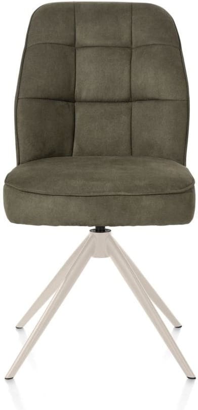 Henders & Hazel Bell eetkamerstoel - creme frame - draaibaar - relax - pocket - stof calabria - mosgroen Eetkamerstoel