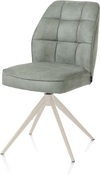 Henders & Hazel Bell eetkamerstoel - creme frame - draaibaar - relax - pocket - stof calabria - olijf Groen Eetkamerstoel