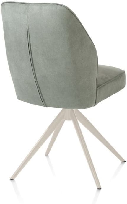 Henders & Hazel Bell eetkamerstoel - creme frame - draaibaar - relax - pocket - stof calabria - olijf Groen Eetkamerstoel
