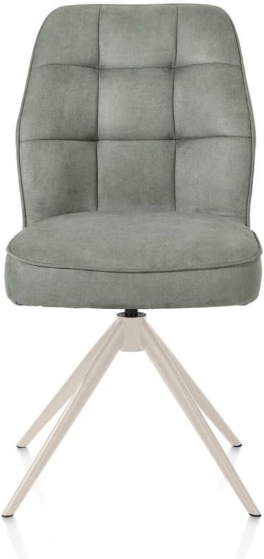 Henders & Hazel Bell eetkamerstoel - creme frame - draaibaar - relax - pocket - stof calabria - olijf Groen Eetkamerstoel