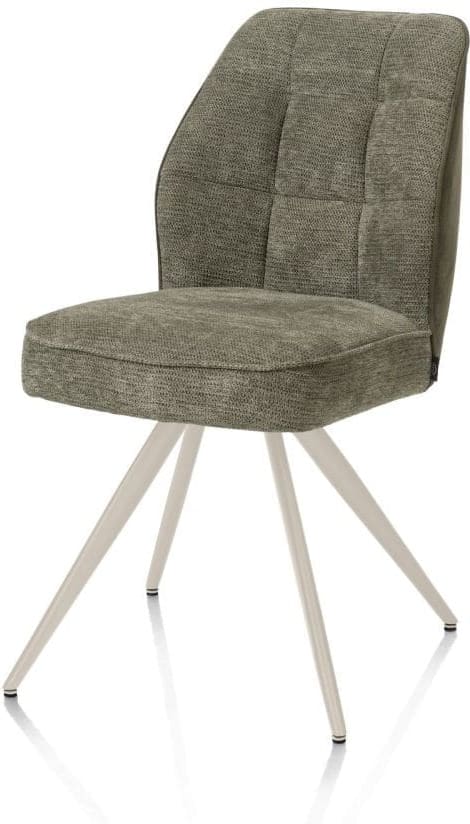 Henders & Hazel Bell eetkamerstoel - creme frame - pocket - combi calabria/vada - mosgroen Eetkamerstoel
