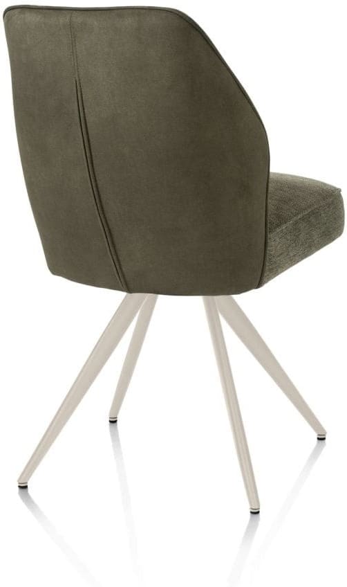 Henders & Hazel Bell eetkamerstoel - creme frame - pocket - combi calabria/vada - mosgroen Eetkamerstoel