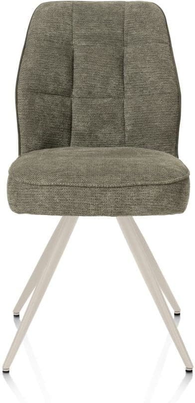 Henders & Hazel Bell eetkamerstoel - creme frame - pocket - combi calabria/vada - mosgroen Eetkamerstoel