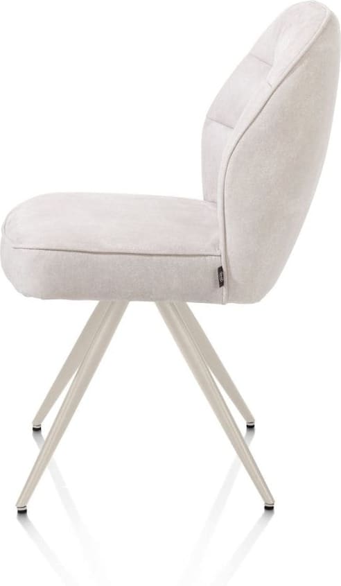 Henders & Hazel Bell eetkamerstoel - creme frame - pocket - stof calabria - kiezel Grijs|Wit Eetkamerstoel