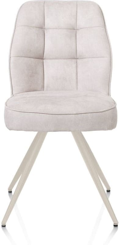 Henders & Hazel Bell eetkamerstoel - creme frame - pocket - stof calabria - kiezel Grijs|Wit Eetkamerstoel