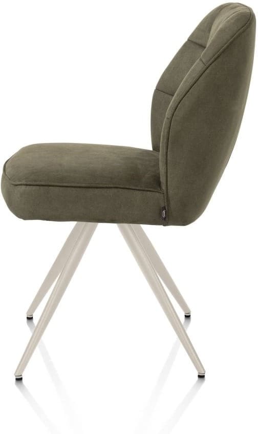 Henders & Hazel Bell eetkamerstoel - creme frame - pocket - stof calabria - mosgroen Eetkamerstoel
