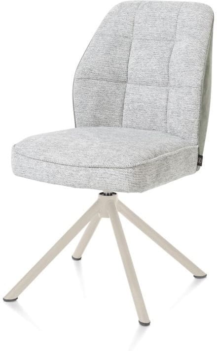 Henders & Hazel Bell eetkamerstoel - creme frame recht - draaibaar - pocket - combi calabria/vada - olijf Groen Eetkamerstoel