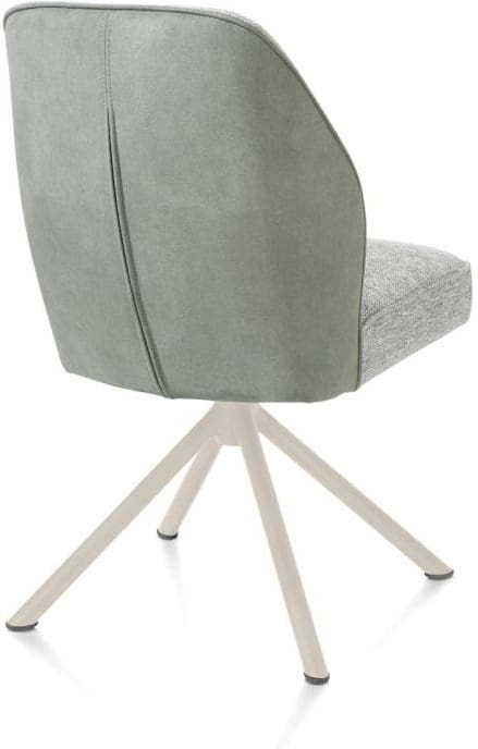 Henders & Hazel Bell eetkamerstoel - creme frame recht - draaibaar - pocket - combi calabria/vada - olijf Groen Eetkamerstoel