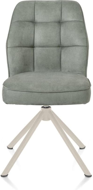 Henders & Hazel Bell eetkamerstoel - creme frame recht - draaibaar - pocket - stof calabria - olijf Groen Eetkamerstoel