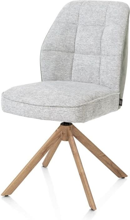 Henders & Hazel Bell eetkamerstoel - eikenprint frame - draaibaar - relax - pocket - combi calabria/vada - olijf Groen Eetkamerstoel