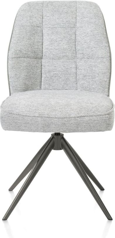 Henders & Hazel Bell eetkamerstoel - grafiet frame - draaibaar - relax - pocket - combi calabria/vada - olijf Groen Eetkamerstoel