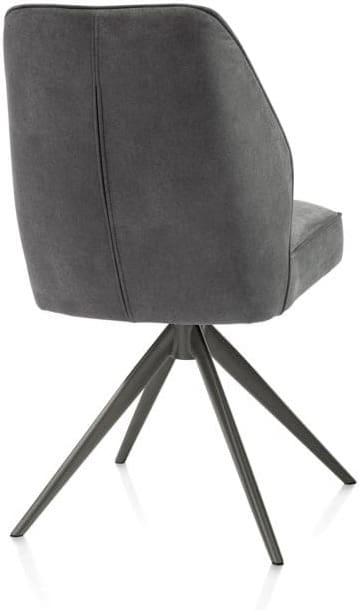 Henders & Hazel Bell eetkamerstoel - grafiet frame - draaibaar - relax - pocket - stof calabria Antraciet Eetkamerstoel