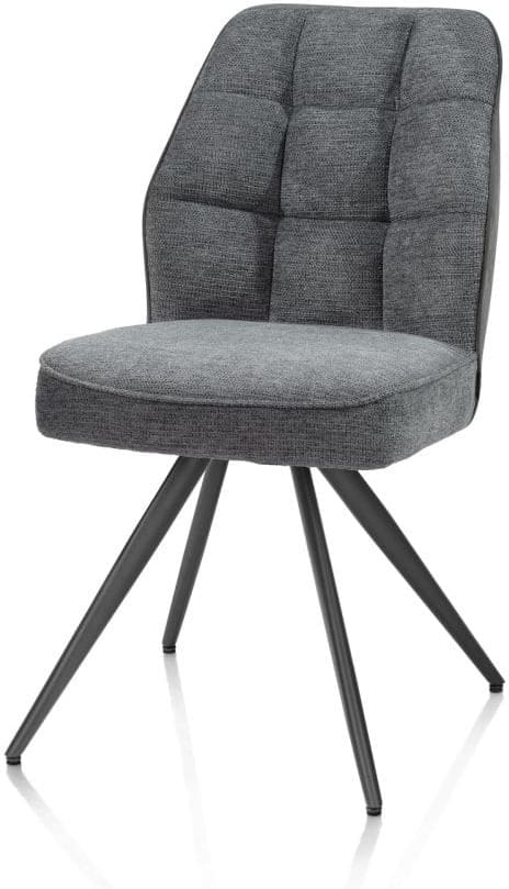 Henders & Hazel Bell eetkamerstoel - grafiet frame - pocket - combi calabria/vada Antraciet Eetkamerstoel