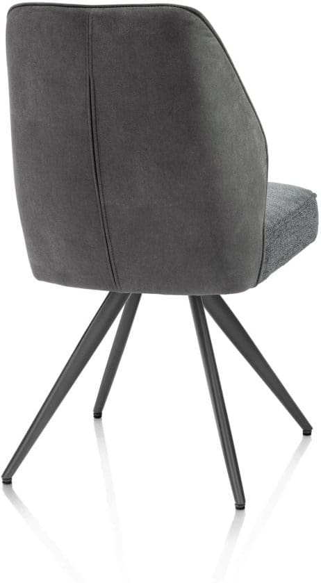 Henders & Hazel Bell eetkamerstoel - grafiet frame - pocket - combi calabria/vada Antraciet Eetkamerstoel