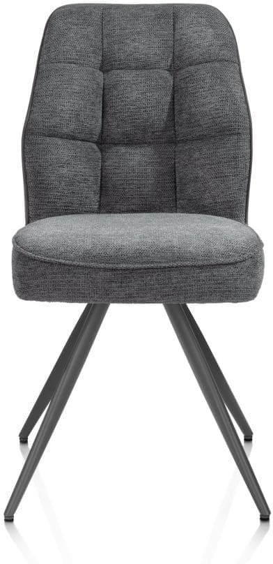 Henders & Hazel Bell eetkamerstoel - grafiet frame - pocket - combi calabria/vada Antraciet Eetkamerstoel