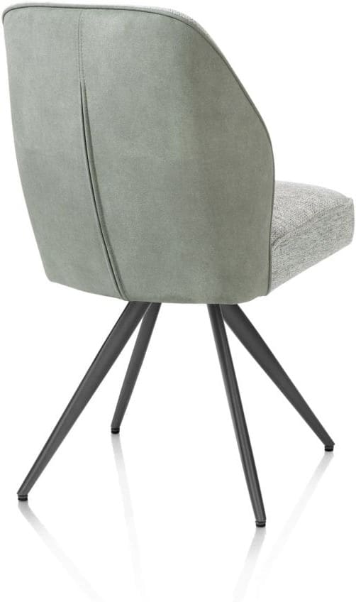 Henders & Hazel Bell eetkamerstoel - grafiet frame - pocket - combi calabria/vada - olijf Groen Eetkamerstoel