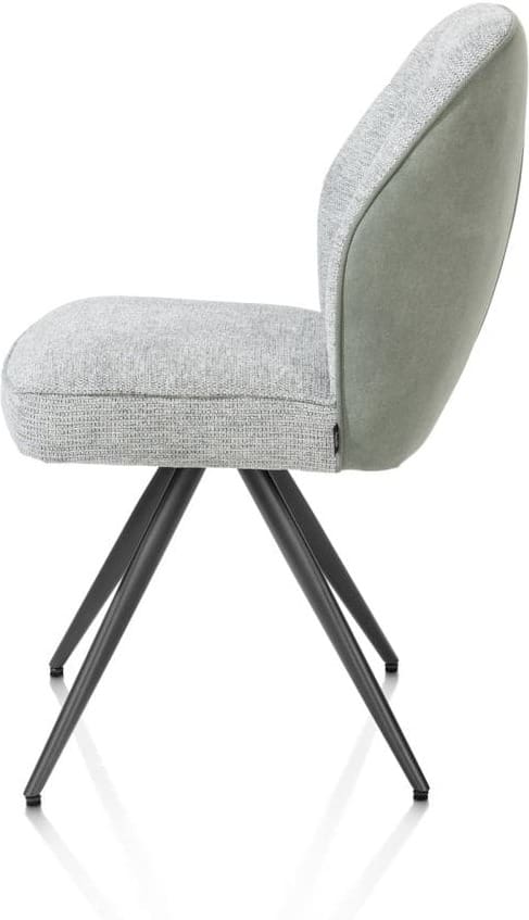 Henders & Hazel Bell eetkamerstoel - grafiet frame - pocket - combi calabria/vada - olijf Groen Eetkamerstoel