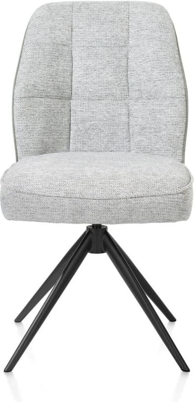Henders & Hazel Bell eetkamerstoel - rough offblack frame - draaibaar - relax - pocket - combi calabria/va - olijf Groen Eetkamerstoel