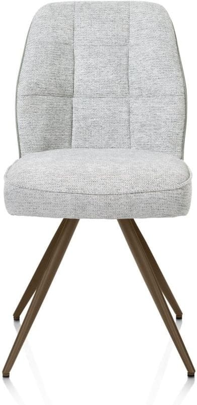 Henders & Hazel Bell eetkamerstoel - steelbrown frame - pocket - combi calabria/vada - olijf Groen Eetkamerstoel