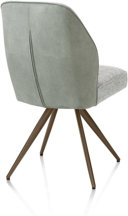 Henders & Hazel Bell eetkamerstoel - steelbrown frame - pocket - combi calabria/vada - olijf Groen Eetkamerstoel