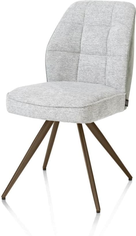 Henders & Hazel Bell eetkamerstoel - steelbrown frame - pocket - combi calabria/vada - olijf Groen Eetkamerstoel