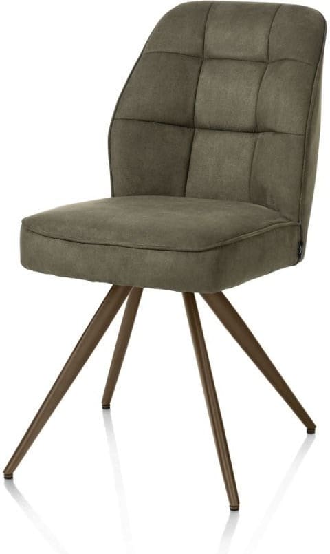 Henders & Hazel Bell eetkamerstoel - steelbrown frame - pocket - stof calabria - mosgroen Eetkamerstoel