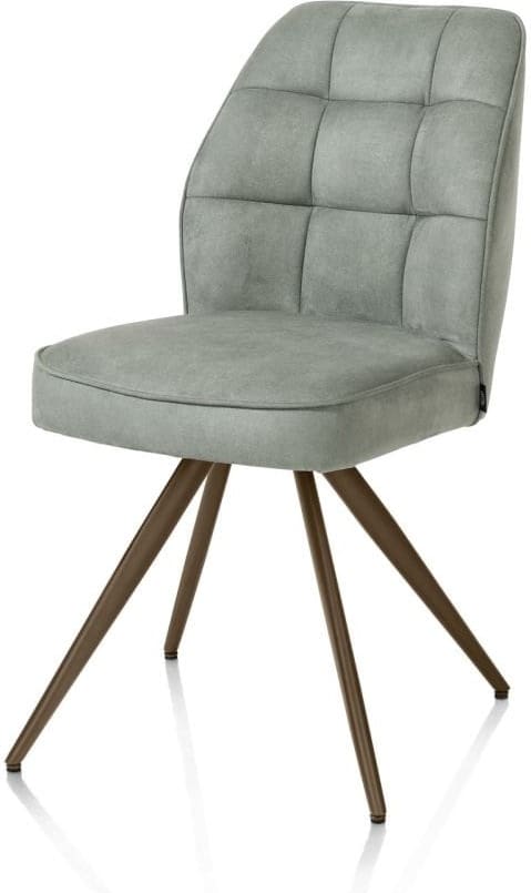 Henders & Hazel Bell eetkamerstoel - steelbrown frame - pocket - stof calabria - olijf Groen Eetkamerstoel