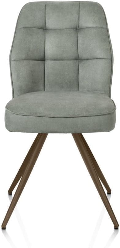 Henders & Hazel Bell eetkamerstoel - steelbrown frame - pocket - stof calabria - olijf Groen Eetkamerstoel