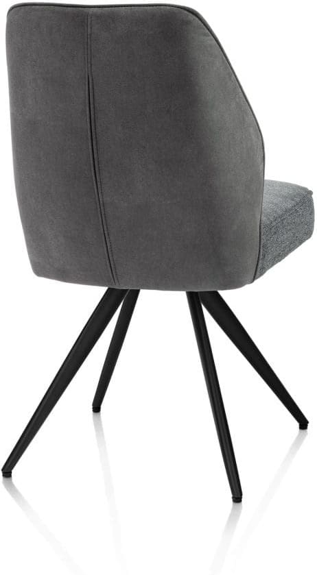 Henders & Hazel Bell eetkamerstoel - zwart frame - pocket - combi calabria/vada Antraciet Eetkamerstoel
