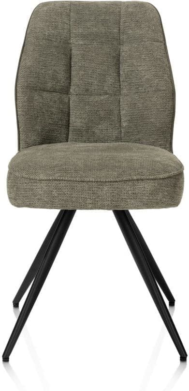 Henders & Hazel Bell eetkamerstoel - zwart frame - pocket - combi calabria/vada - mosgroen Eetkamerstoel
