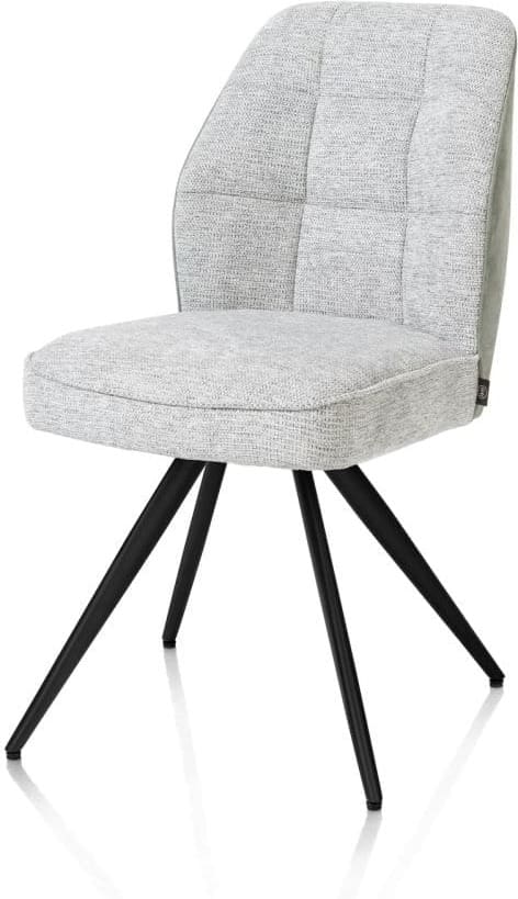 Henders & Hazel Bell eetkamerstoel - zwart frame - pocket - combi calabria/vada - olijf Groen Eetkamerstoel