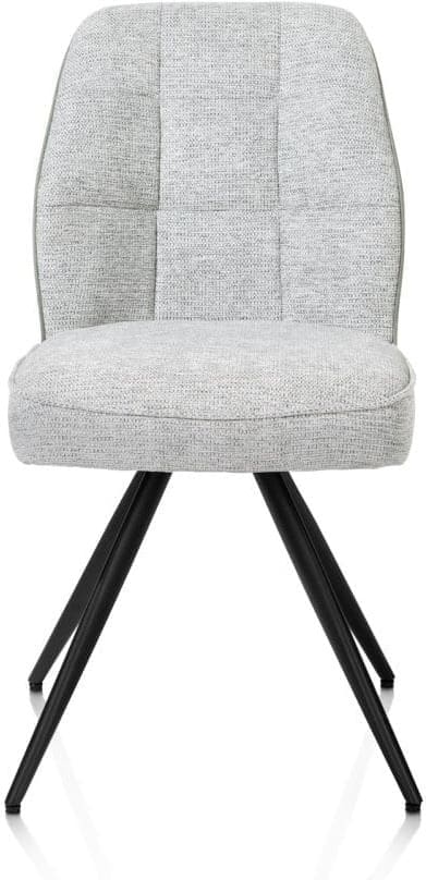 Henders & Hazel Bell eetkamerstoel - zwart frame - pocket - combi calabria/vada - olijf Groen Eetkamerstoel