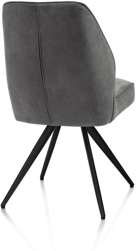 Henders & Hazel Bell eetkamerstoel - zwart frame - pocket - stof calabria Antraciet Eetkamerstoel