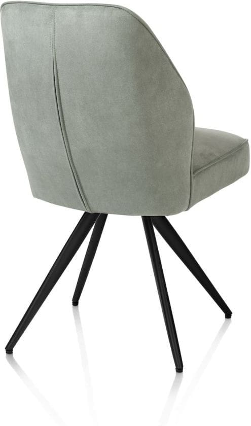 Henders & Hazel Bell eetkamerstoel - zwart frame - pocket - stof calabria - olijf Groen Eetkamerstoel