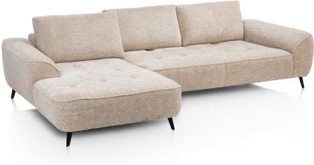 Henders & Hazel Belluno hoekbank links - stof derby Beige Bank