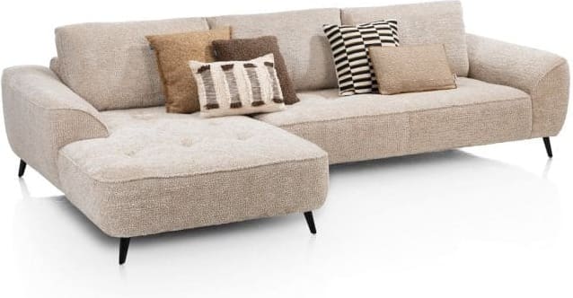 Henders & Hazel Belluno hoekbank links - stof derby Beige Bank