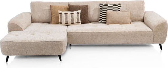 Henders & Hazel Belluno hoekbank links - stof derby Beige Bank