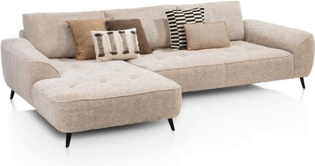 Henders & Hazel Belluno hoekbank links - stof derby Beige Bank