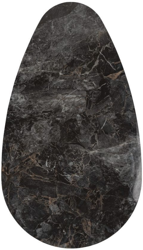 Henders & Hazel Nyla salontafel 2 delig keramiek antraciet poot steelbrown Antraciet Bijzettafel
