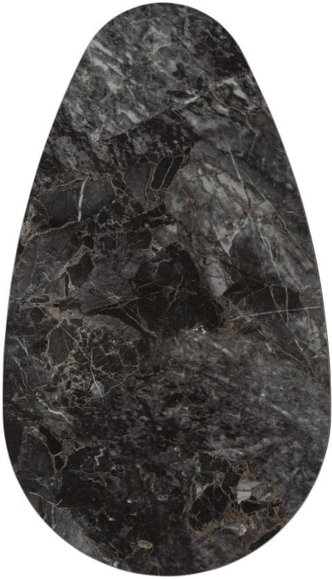 Henders & Hazel Nyla salontafel 2 delig keramiek antraciet poot steelbrown Antraciet Bijzettafel