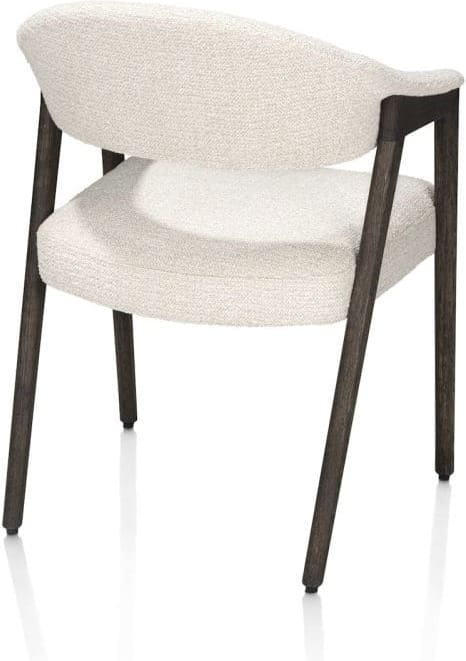 Henders & Hazel Zaya armstoel eiken basalt stof sevilla incl nosag - creme Beige|Wit Armstoel