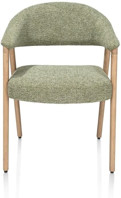 Henders & Hazel Zaya armstoel eiken natural stof sevilla incl nosag - olijf Groen Armstoel