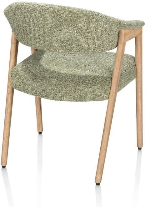 Henders & Hazel Zaya armstoel eiken natural stof sevilla incl nosag - olijf Groen Armstoel