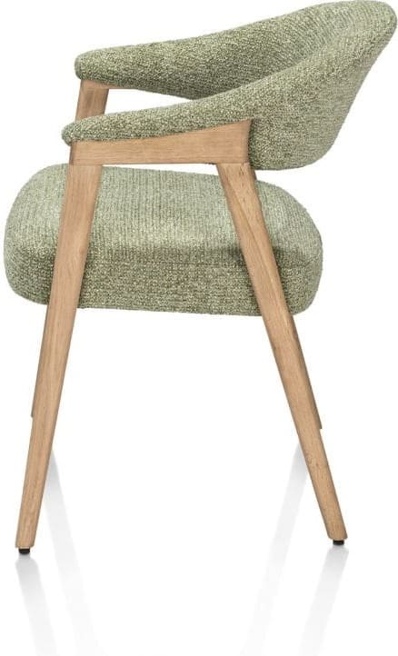 Henders & Hazel Zaya armstoel eiken natural stof sevilla incl nosag - olijf Groen Armstoel