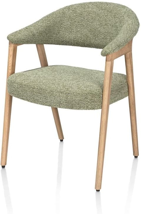Henders & Hazel Zaya armstoel eiken natural stof sevilla incl nosag - olijf Groen Armstoel