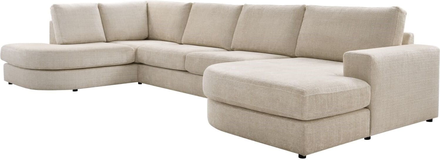 INHOUSE Hoekbank links Rovella crème Beige Hoekbank