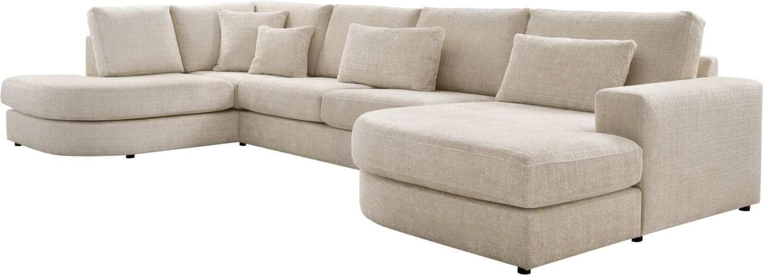 INHOUSE Hoekbank links Rovella crème Beige Hoekbank